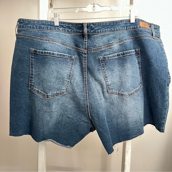 SOFIA Lila Mid Rise Jean Shorts - Frayed Edge Trim 28W NWT - Picture 3 of 11